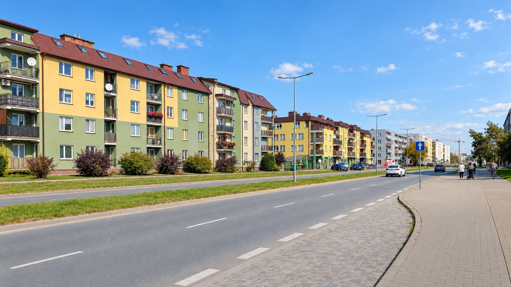 Osiedle bloków mieszkalnych - sprzedaż mieszkania po spadku